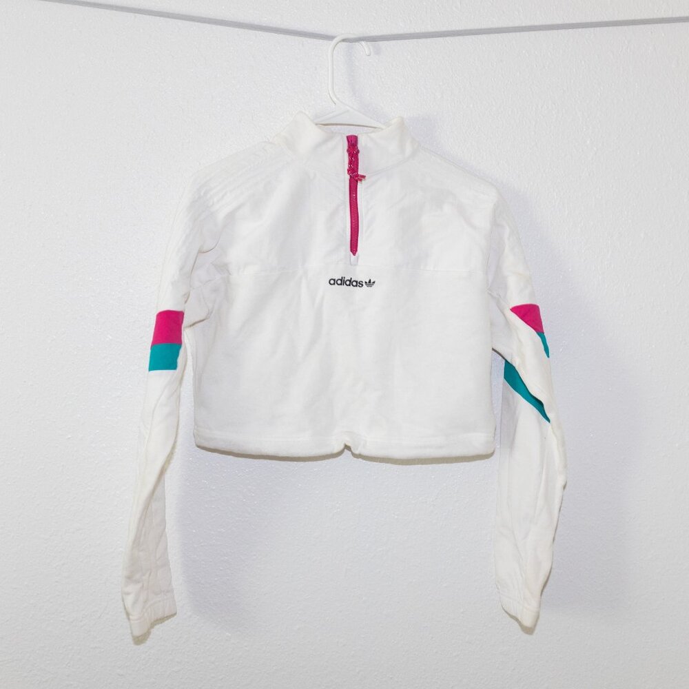 Addias Crop Top Sports Jacket Size XS